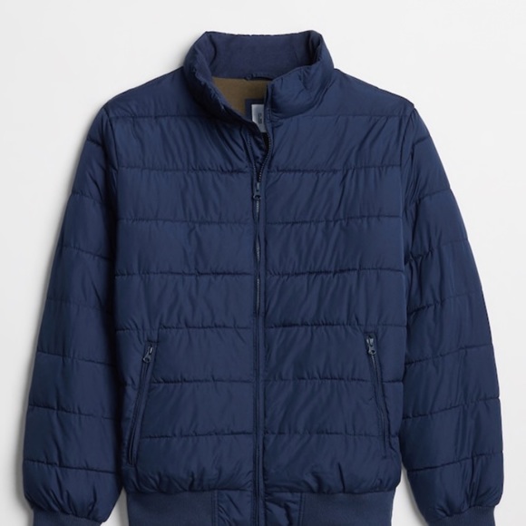 NWT GAP BLUE Bubble Warmest jacket for men size Large - Picture 4 of 5